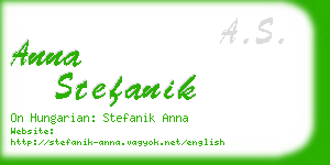 anna stefanik business card